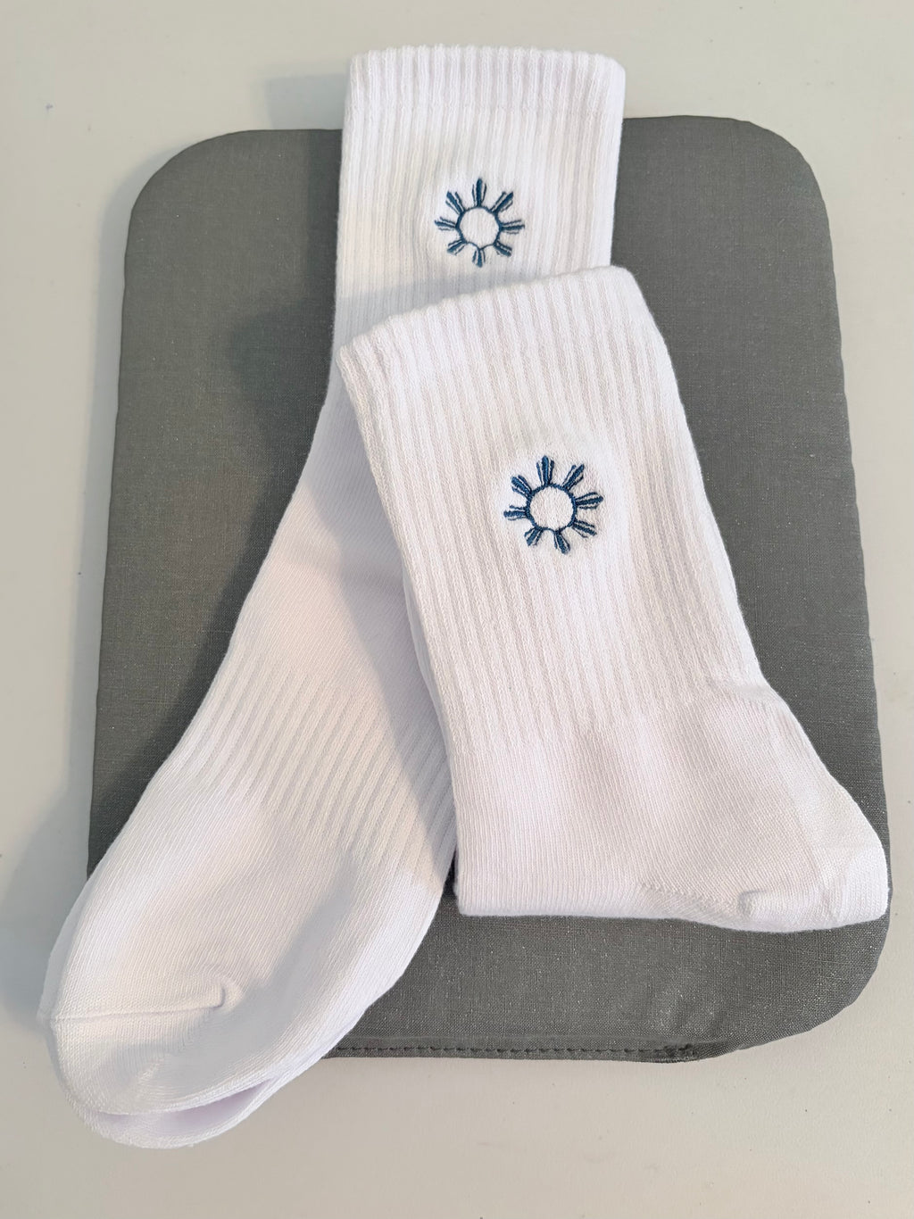 Filipino Sun Embroidered Crew Socks