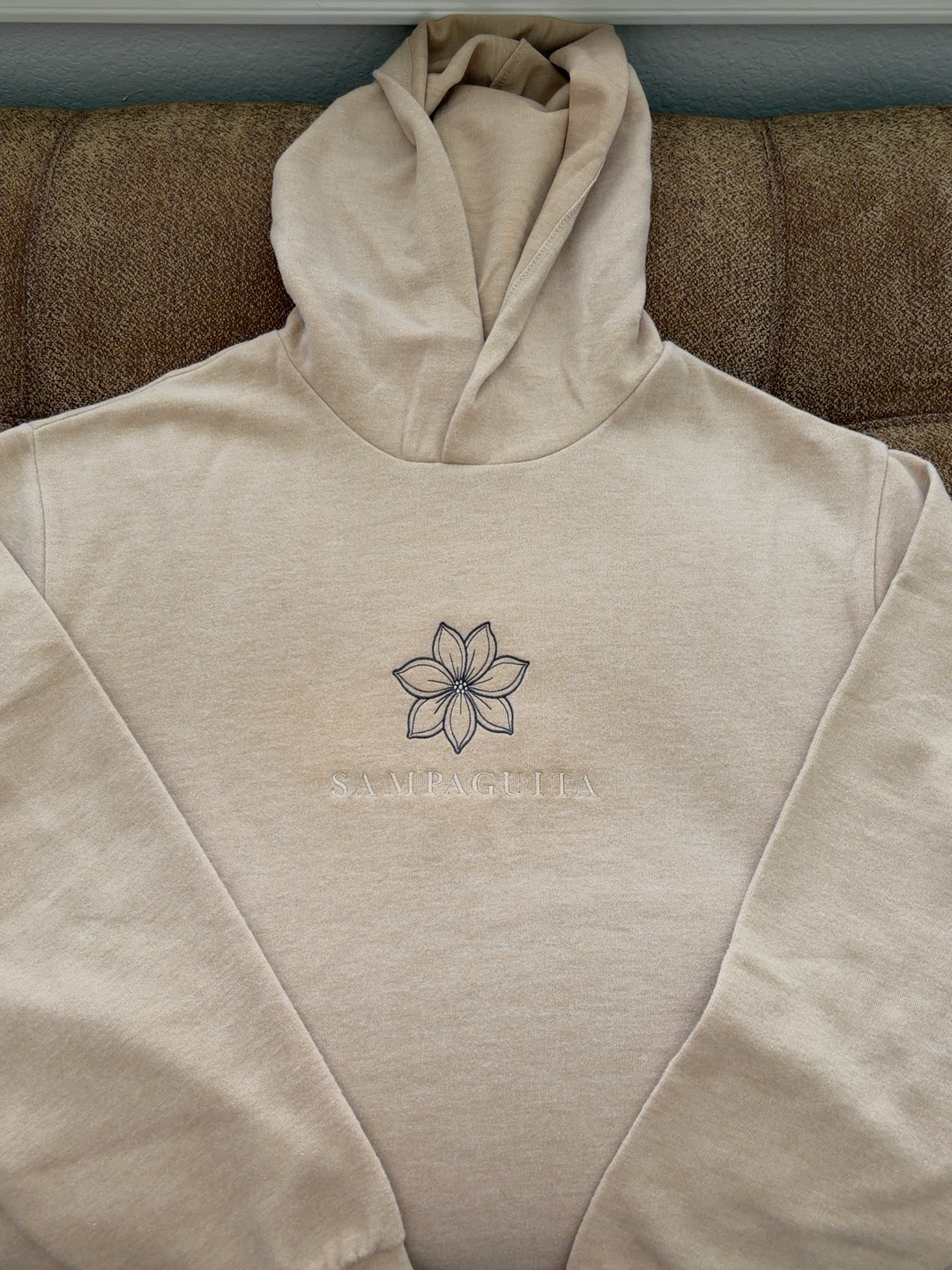 Sampaguita Embroidered Hoodie - Filipino Flower Hoodie