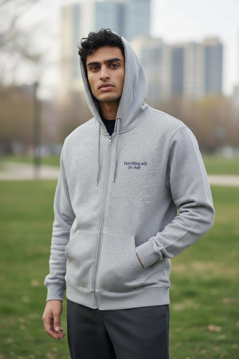 Zippered hoodie