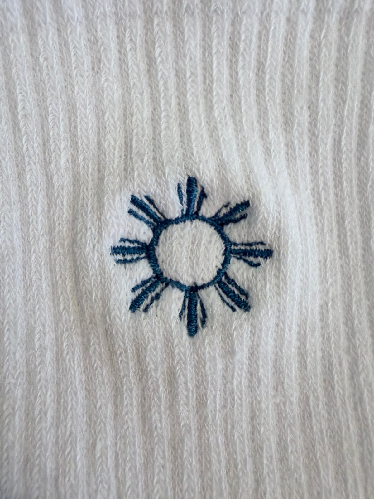 Filipino Sun Embroidered Crew Socks