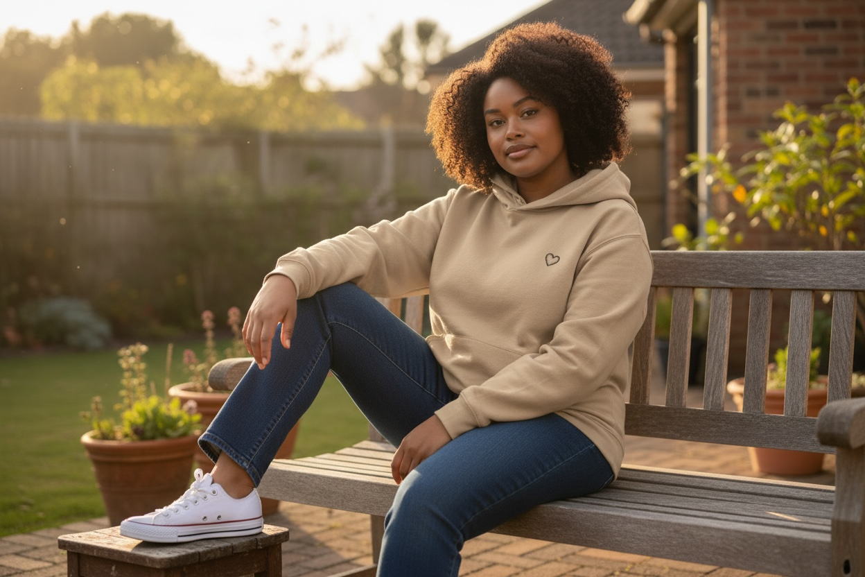 Stitched heart - loose fit