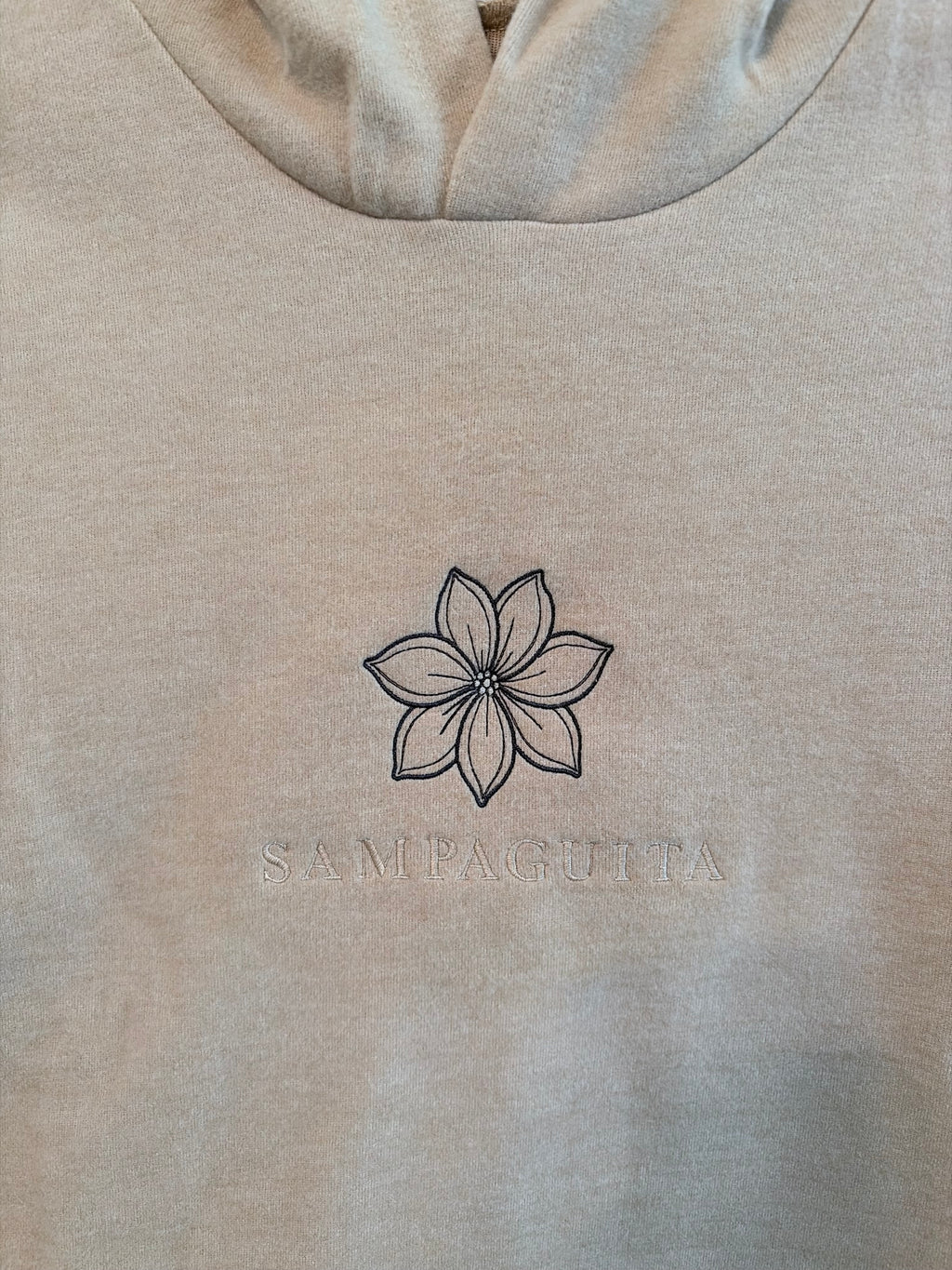 Sampaguita Embroidered Hoodie - Filipino Flower Hoodie