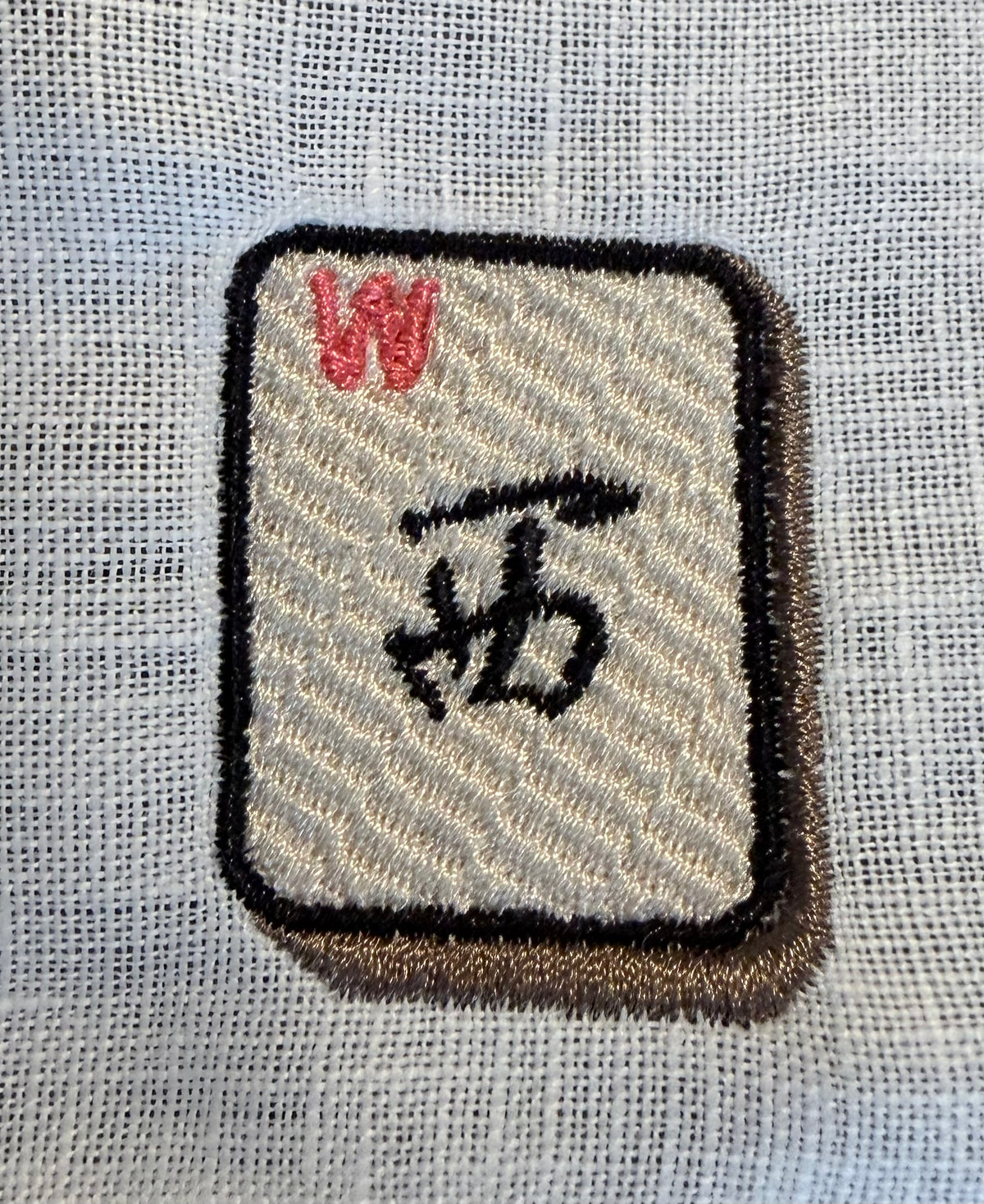 Mahjong Cocktail Napkins - Embroidered Set of 4