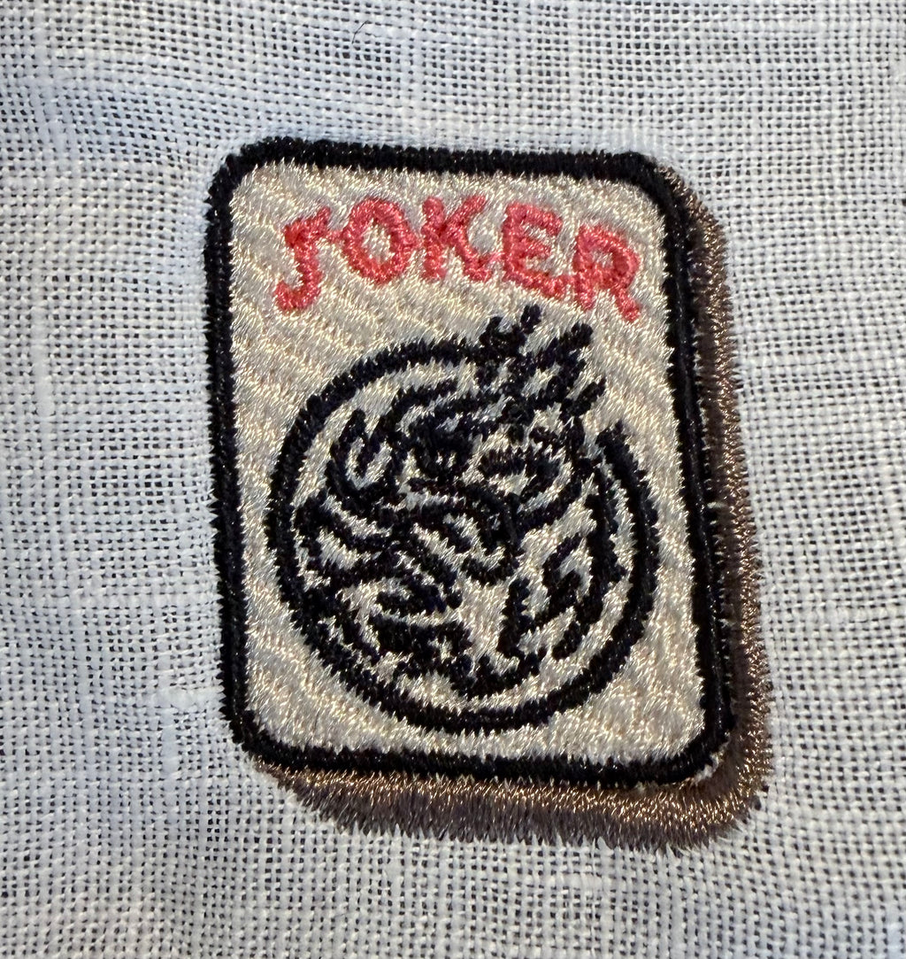 Mahjong Cocktail Napkins - Embroidered Set of 4